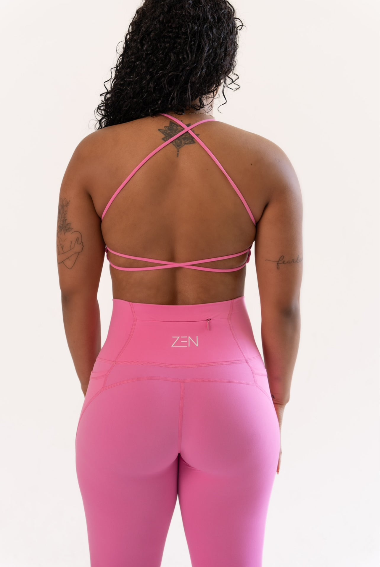 Electric Open Back Sports Bra Strawberry