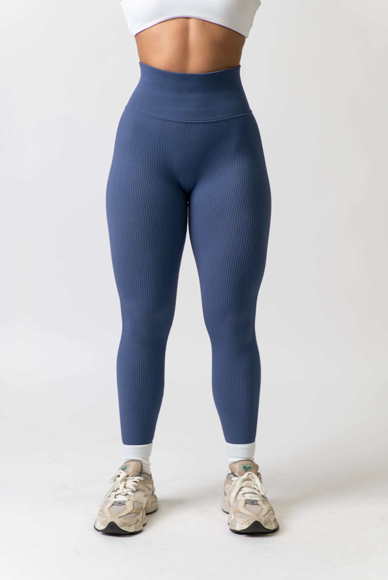 Ribbed Comfort Leggings Navy