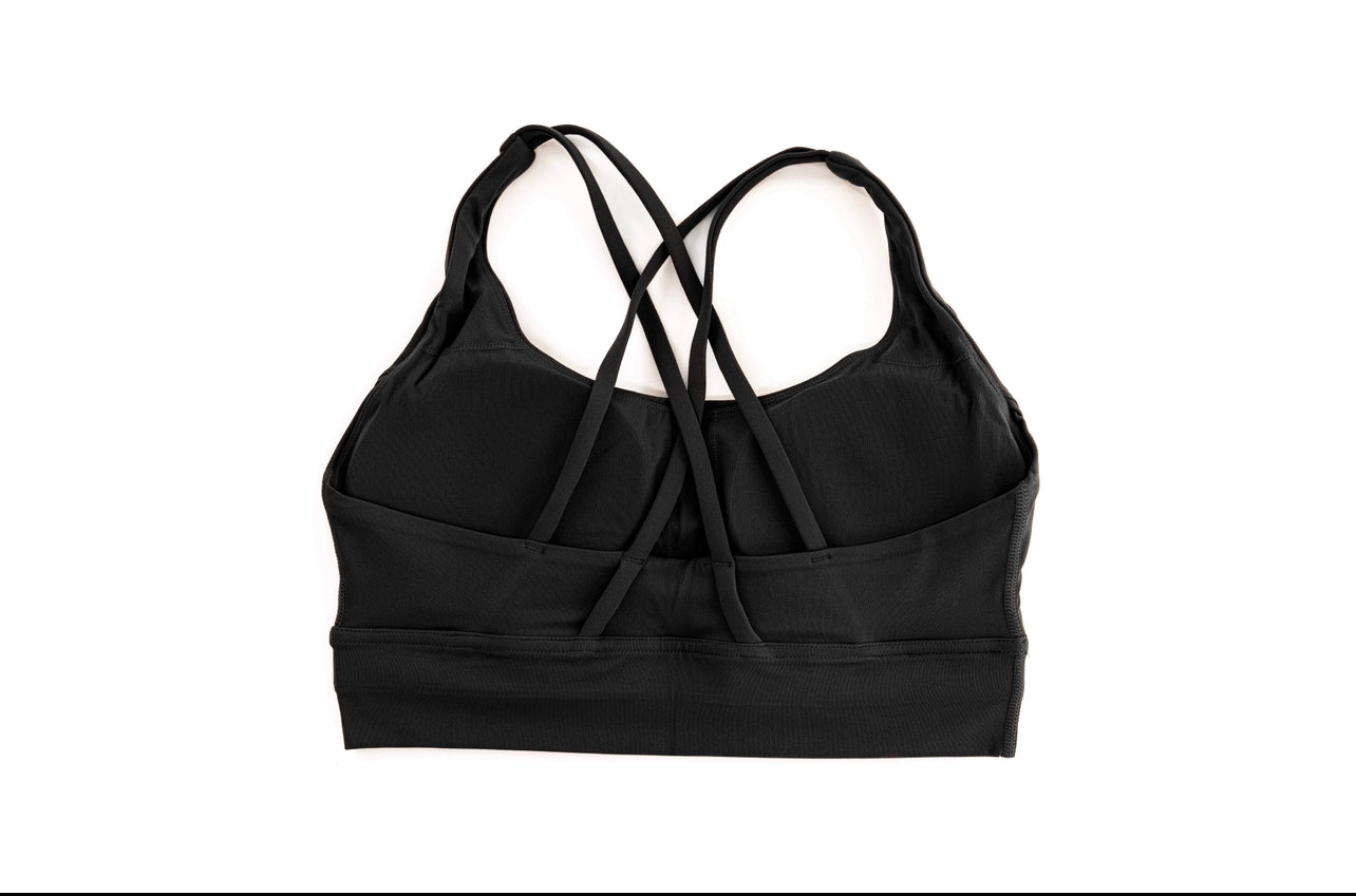 Pastel Sports Bra Black