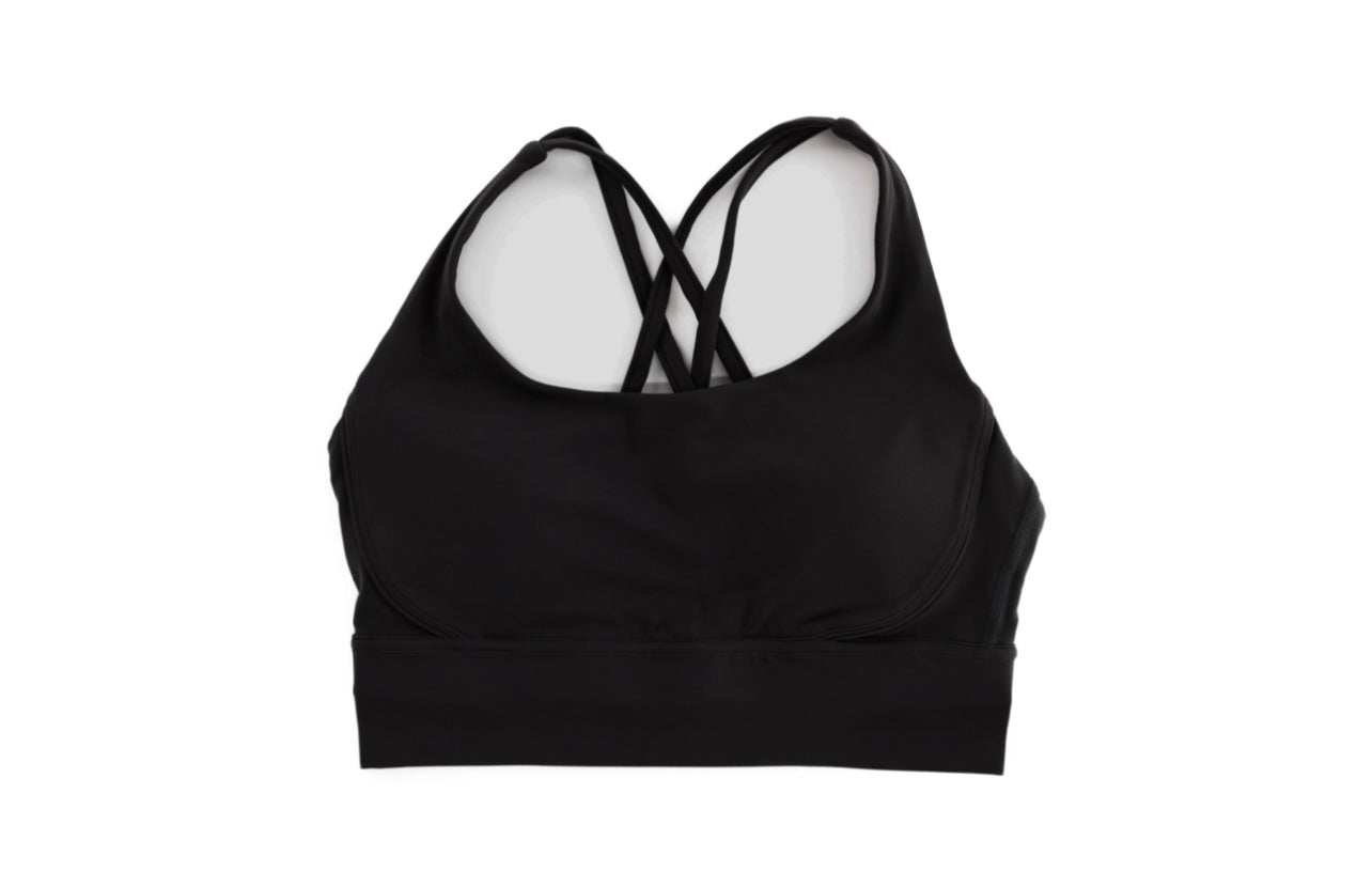 Pastel Sports Bra Black