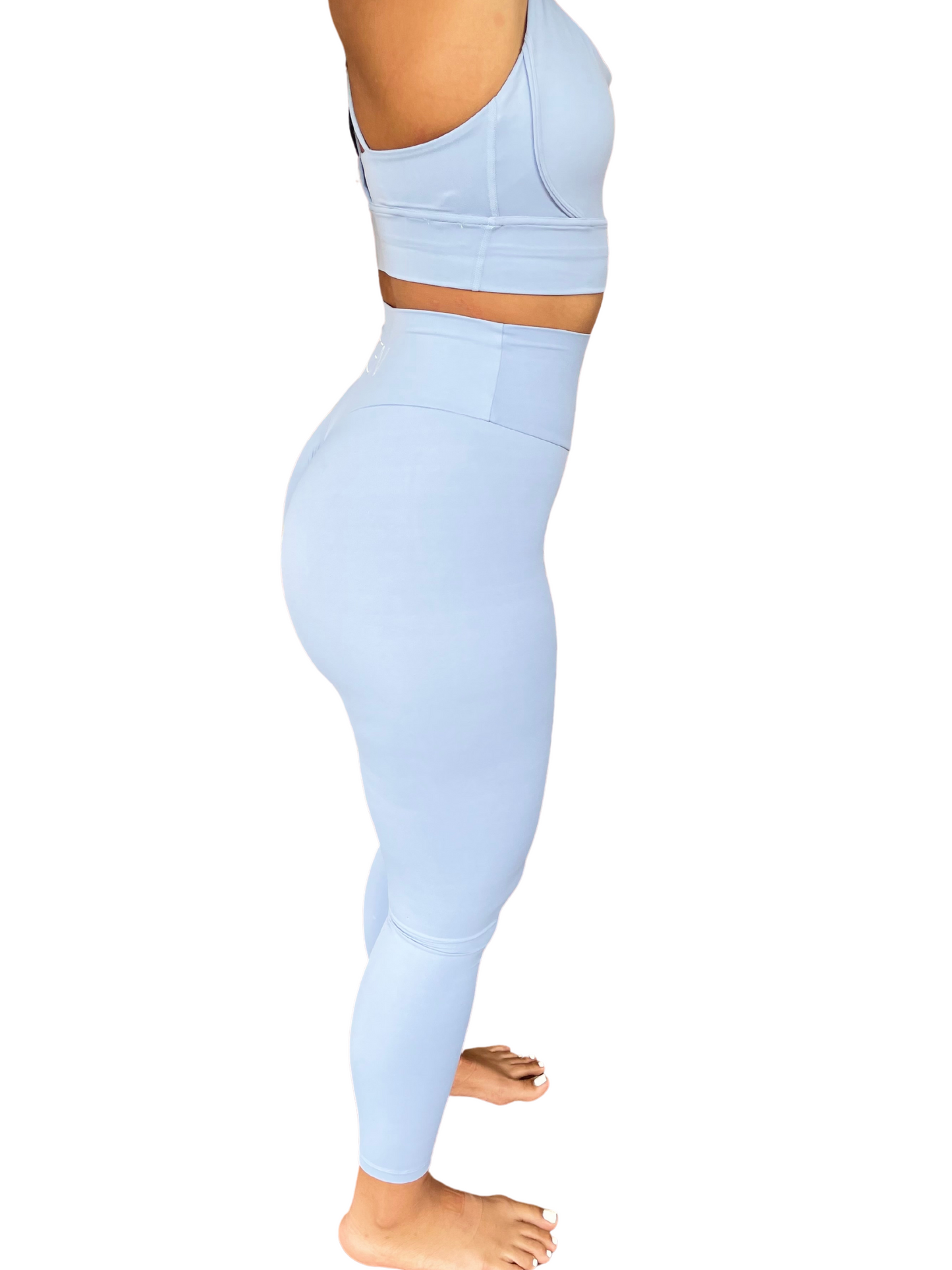 Pastel Scrunch Leggings Light Blue